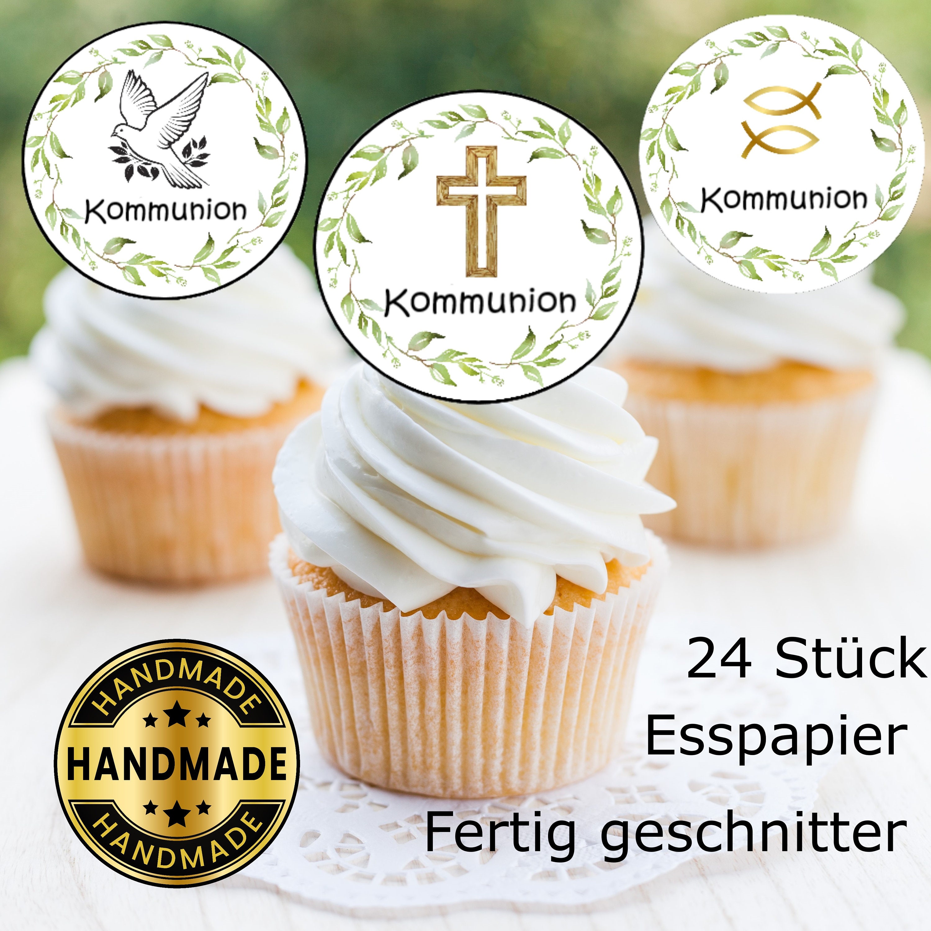 24 Bunte Cupcake-Ringe Aus Kunststoff – Party-Deko Für Muffins & Desserts, Ca. 3,7 X 3,8 Cm