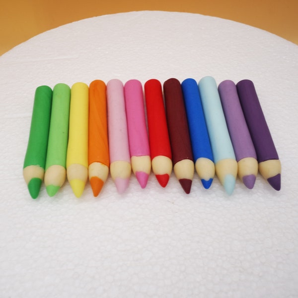 Fondant pens, school enrollment, school set, first day of school, cake topper, cake topper, school child, school pens, cake decoration, start of school