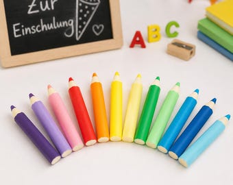 Fondant Stifte Einschulung Schulset erster Schultag Cake Topper Tortenaufleger Schulkind Schulstifte Tortendeko Schulanfang essbar