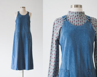 women's denim midi dress