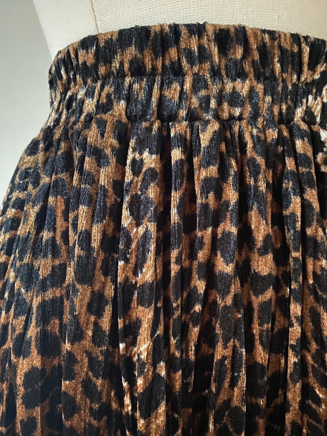 Velvet Leopard Maxi Skirt 2X | Etsy