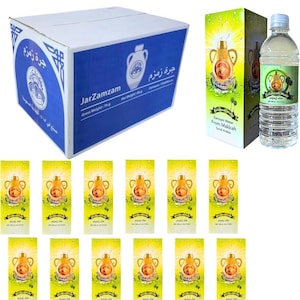 ZAMZAM WATER Holy water from Mecca case of 12 bottles (500ml)