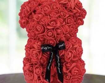Valentines Day Gift Faux Rose Bear!