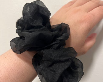 Black Organza Scrunchie