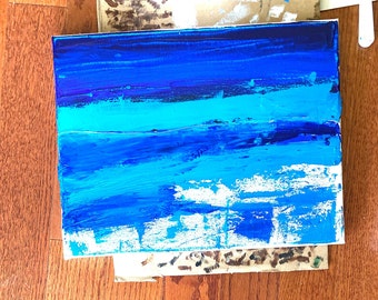 Snow and Water - Acrylic Smear Painting