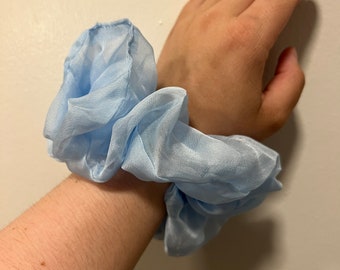 Baby Blue Organza Scrunchie
