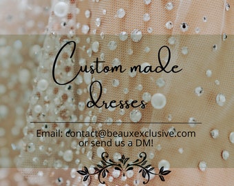 Custom Wedding Dress, 3D Embroidery Wildflower Bridal Gown, Custom Floral Wedding Gown Made to Order, Bespoke Bridal Dress & Detachable Cape