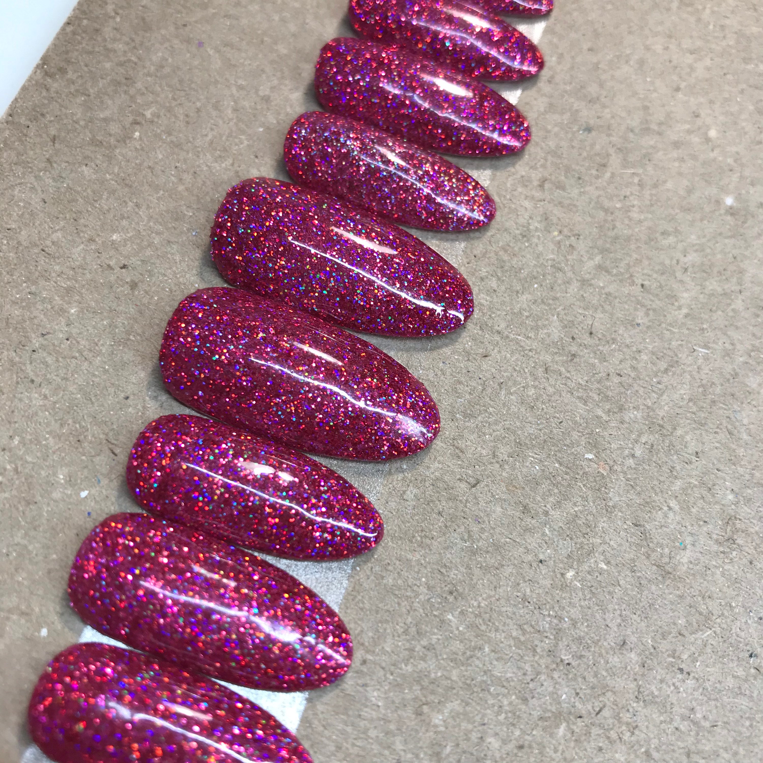 Glitter Press On Nails luxury handmade ready to ship today Etsy