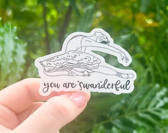 You are Swanderful Sticker, Dance, Ballet, Ballerina, Punny, Laptop Sticker, Swan Lake, Performance, Recital