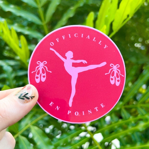 Officially En Pointe Sticker, Dance, Ballet, Ballerina, Dance Teacher, Beginner Dancer, Laptop Sticker
