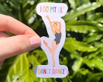 Dancy Dance Ballet Sticker, Waterproof Laptop Decal