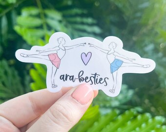 Ara-Besties Dance Sticker, Waterproof Laptop Decal