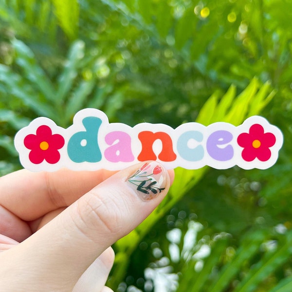 Retro Dance Sticker, Dance, Ballet, Ballerina, Jazz, Tap, Dance Gift, Cute, Laptop Sticker