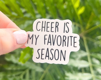 Cheerleading Season Waterproof Sticker, Laptop Decal