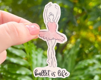 Ballet Dancer Sticker, Waterproof Laptop Decal