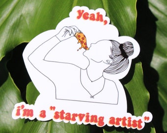 Starving Artist Vinyl Sticker, Dance, Funny, Laptop Sticker