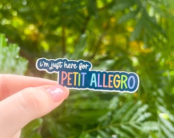 Petit Allegro Sticker, Ballet Dance, Waterproof Laptop Decal