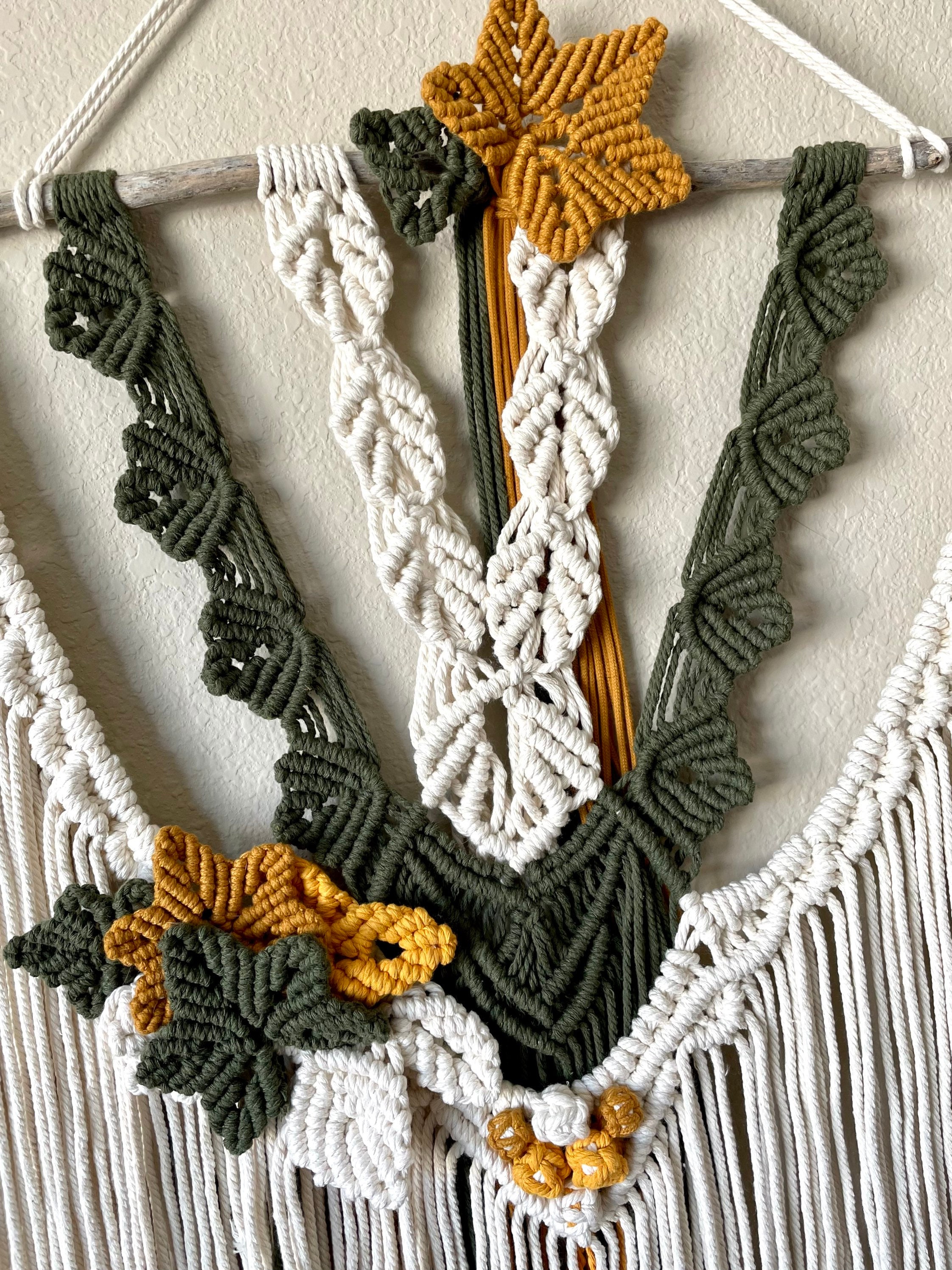 Herbst Blätter Makramee Wand hängen | Etsy