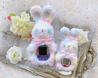 Conejito de peluche Tamagotchi en/conocer/mezclar/para ti/P's/nano lindo/estuche/cubierta kawaii