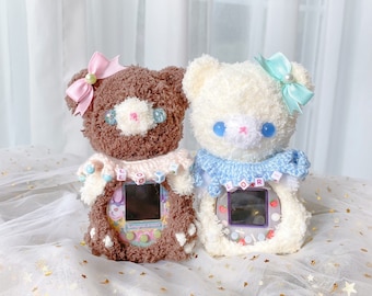Cute kawaii customizable bear plushie Tamagotchi on/meets/mix/4U/P’s case cover