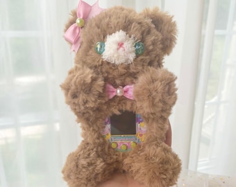 Cute kawaii bear plushie for Tamagotchi on/meets/mix/4u/P’s
