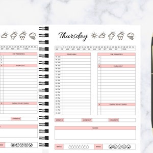 Printable 7 Day Planner Daily Planner Day Planner Work Planner Weekly ...