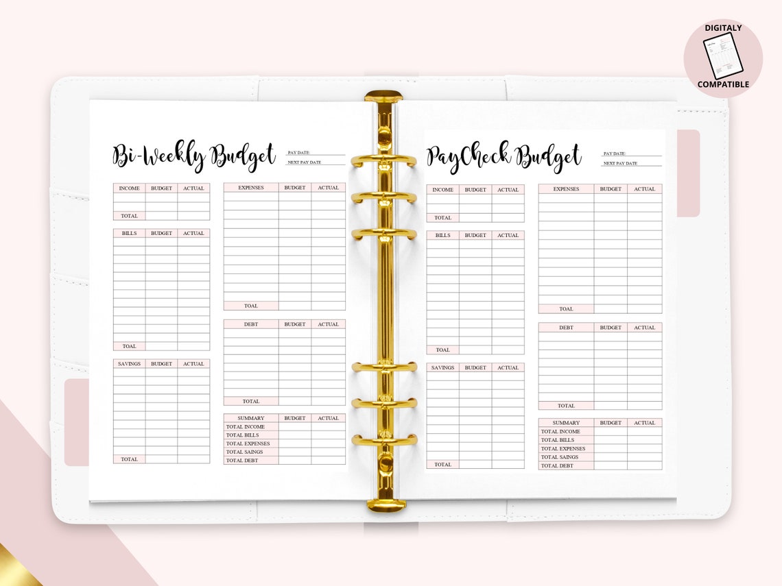 Printable Paycheck Budget Bi-weekly Budget Overview Template - Etsy