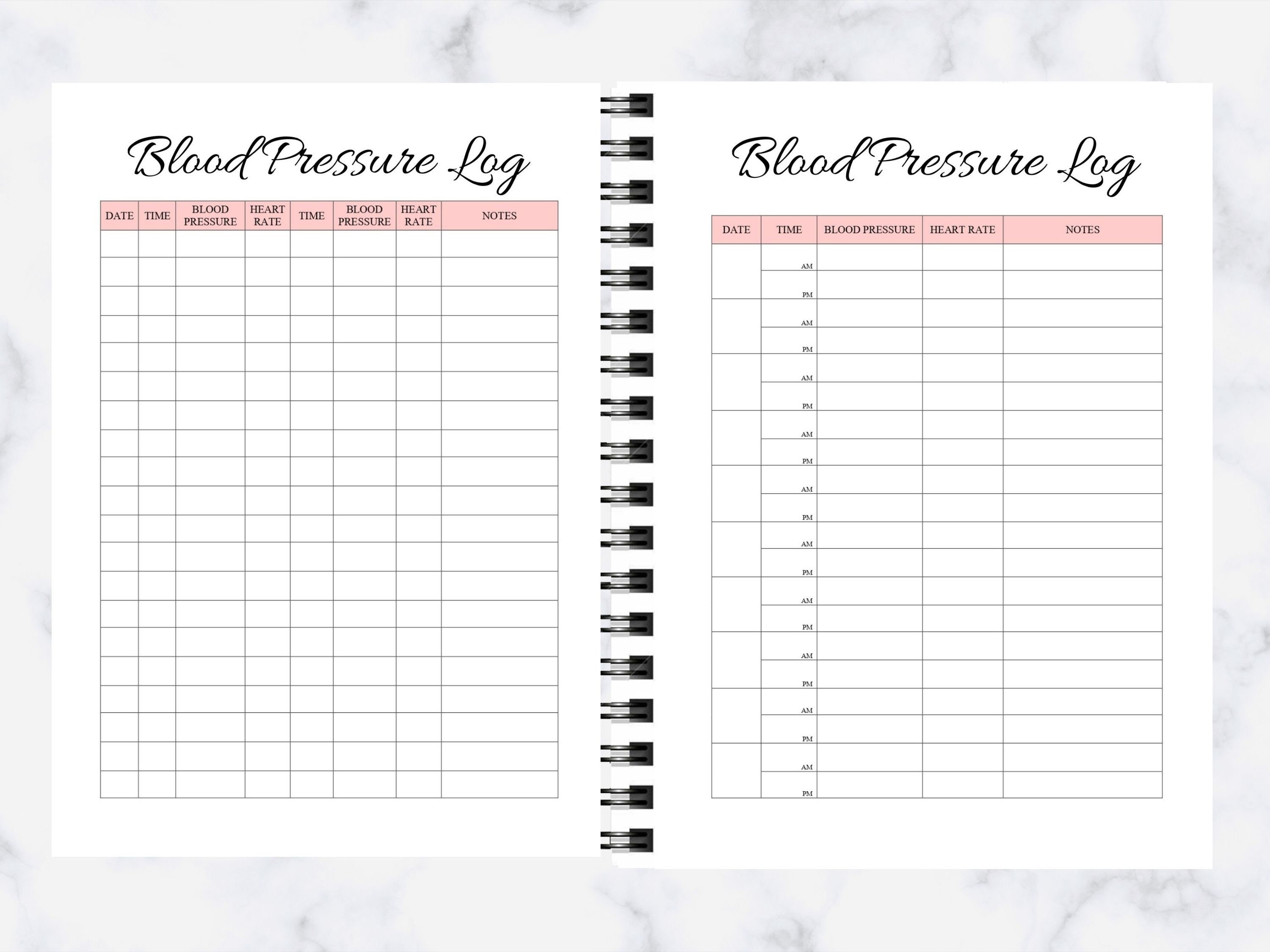 Printable Blood Pressure, Blood Pressure Tracker, Blood Pressure ...