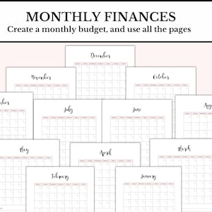 Budget Planner Printable Finance Planner Bundle Finance Tracker, Finance Planner, Budgeting ...