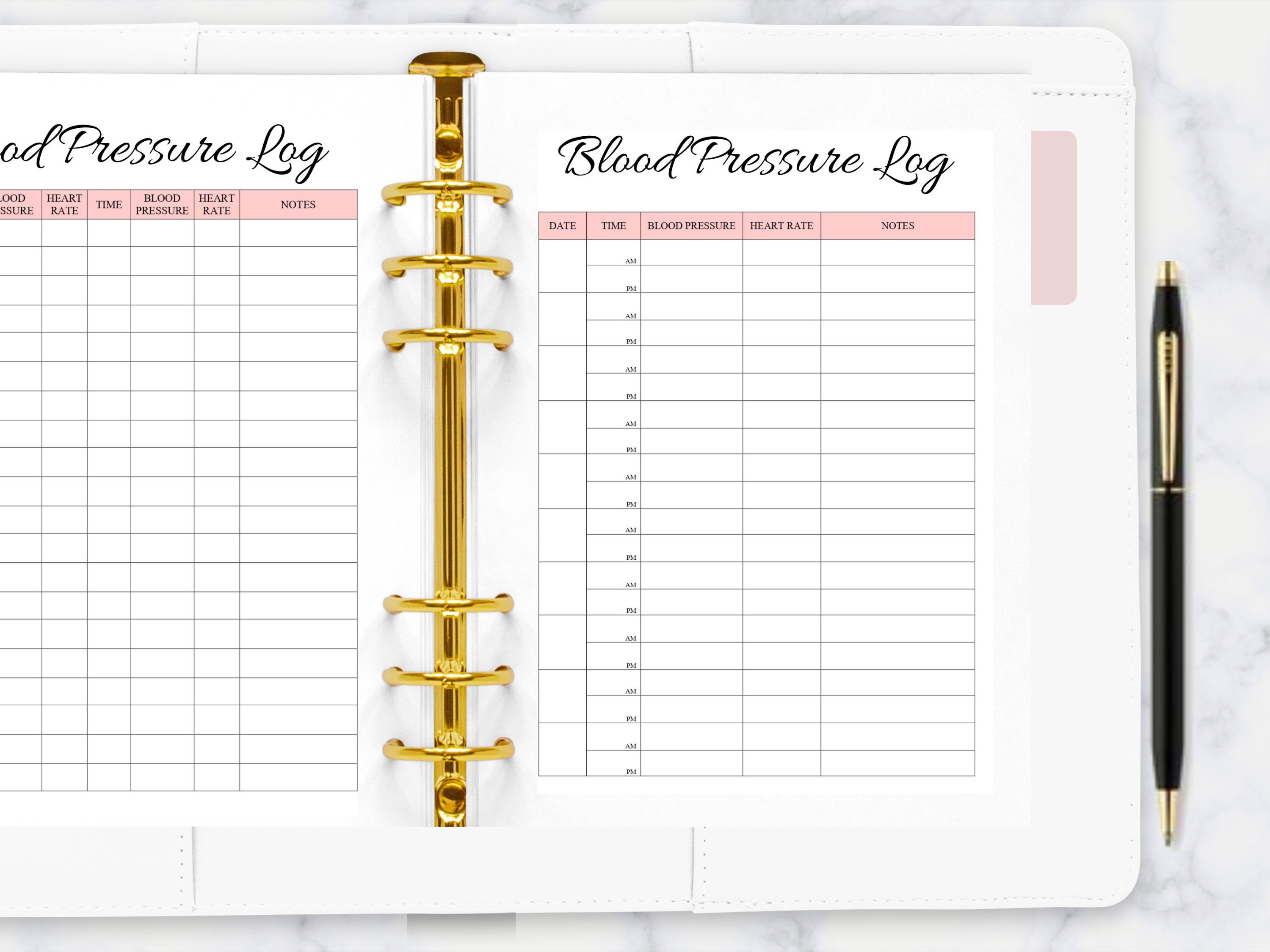 Printable Blood Pressure Tracker Blood Pressure Monitor Blood Pressure ...