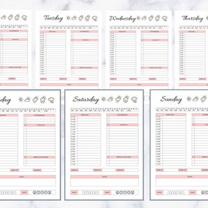 Printable 7 Day Planner Daily Planner Day Planner Work Planner Weekly ...