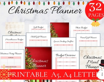 christmas planner printable, Christmas planner kit, Holiday Planner, christmas planner cover, christmas planner inserts