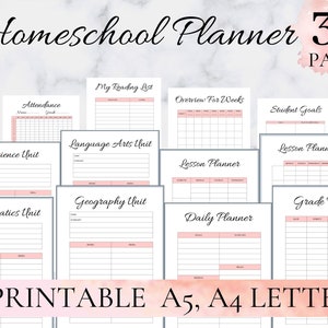 homeschool planner 2020-2021, homeschool planner, homeschool student planner, homeschool planner printable, homeschool monthly planner