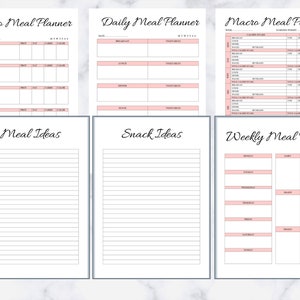 Fitness Planner, Planner fitness, Weight loss tracker, Workout planner, fitness planner printable, Bundle Diet Log, Editable A4,A5, LETTER image 3