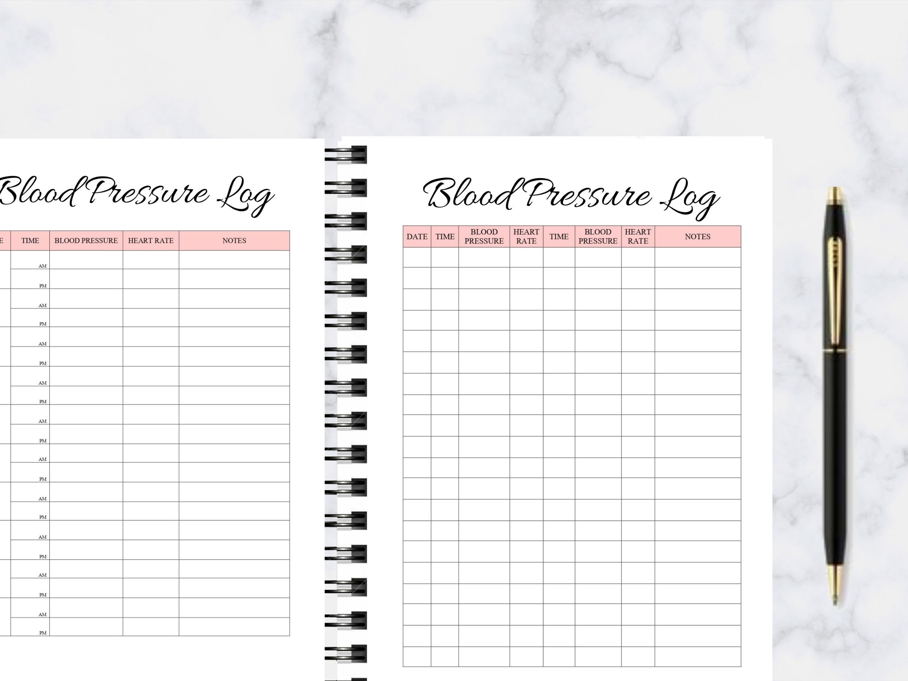 Printable Blood Pressure, Blood Pressure Tracker, Blood Pressure ...