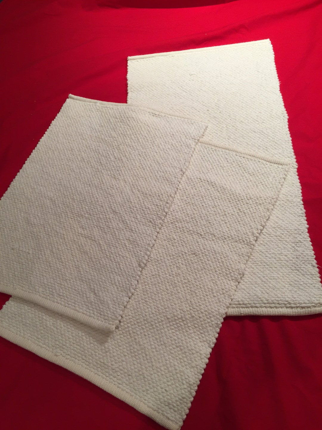 Handwoven Placemats 100 Cotton White 12 X 18 Prewashed & Etsy