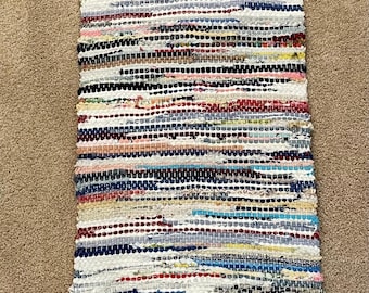 Hand woven table runner 13” x 37”multi color cotton pre washed and dried