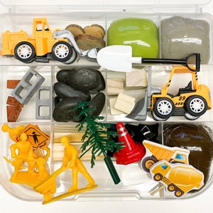 Play Dough Kit, Construction Play Dough Kit, Construction Kit, Sensory Kit, Play Dough Sensory Busy Box, Kids Gift, Construction Busy Box