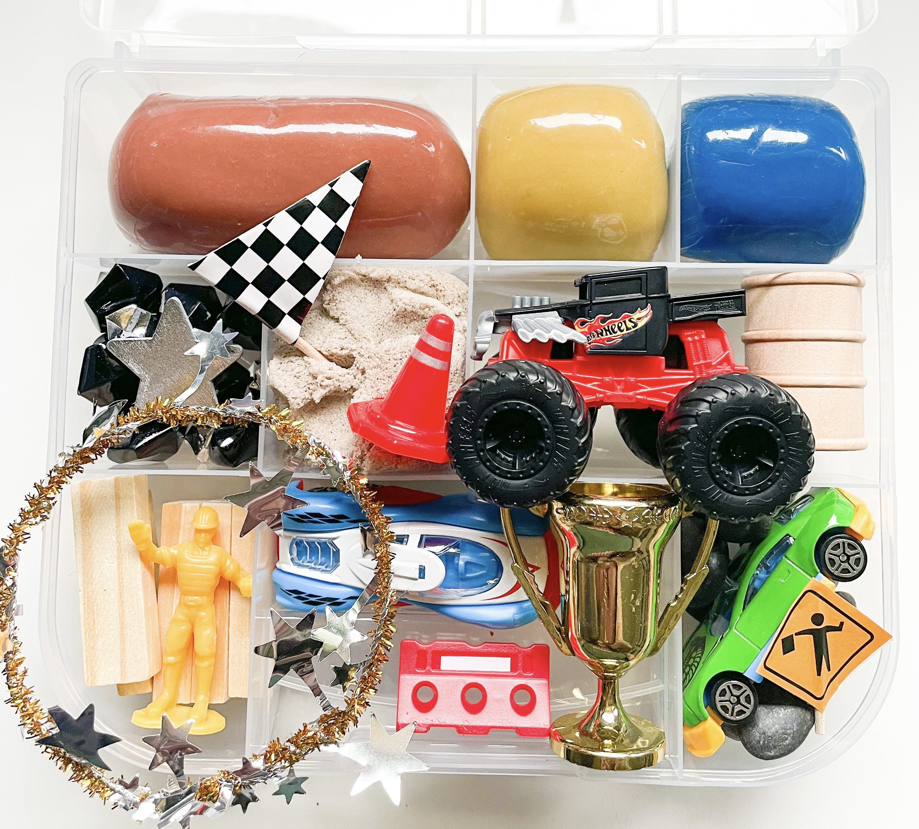 Play Dough Kit Monster Truck Play Dough Kit Monster Trucks Sensory Kit Play Dough Sensory Busy Box Kids Gift Trucks Play Dough