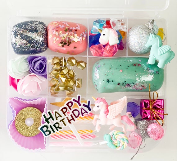 Playdough Kit, Unicorn Sensory Playdough Set, Unicorn Birthday Gift, Girl  Birthday Gift, Handmade Scented Playdough, Sensory Bin, Busy Box 