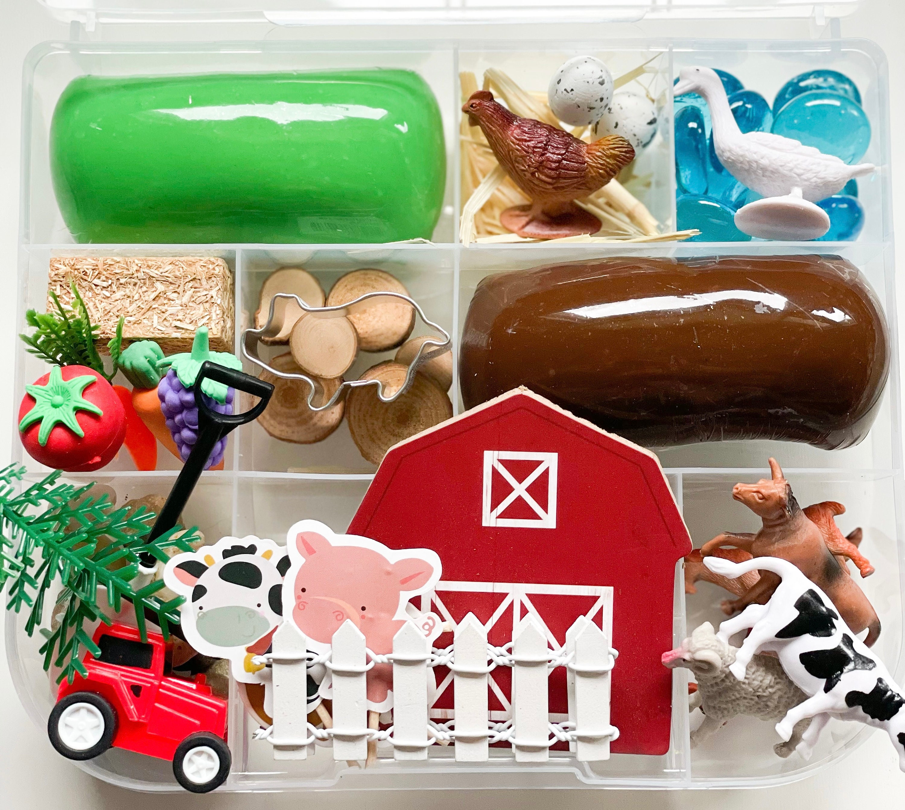 Farm Animals Playdough Sets for Ages Kids 4-8, Playdough Kit Farm Animal  Toys, Playdough Tool Set Safe & Non-Toxic Play Dough Toys Gifts for Kids  4-6