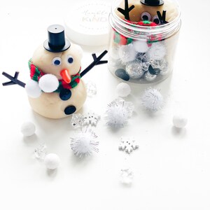 Play Dough Kit, Play Dough Snowman Making Kit, Snowman Play Dough Party  Favors, Winter Busy Bags, Winter Sensory Kit for Kids 