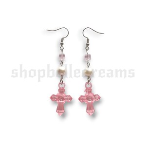Chunky Pastel Cross Earrings
