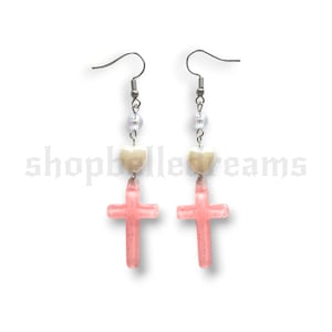 Resin Cross Earrings