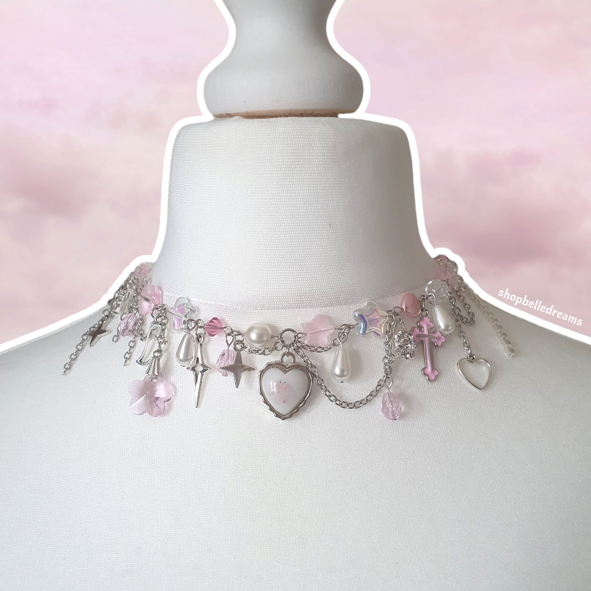 Jewelry, Pink Coquette Dollete Necklace
