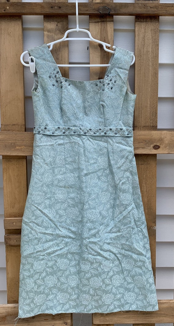 AS-IS Ice Blue Late 50s to Mid 60s Mini Dress, Spa