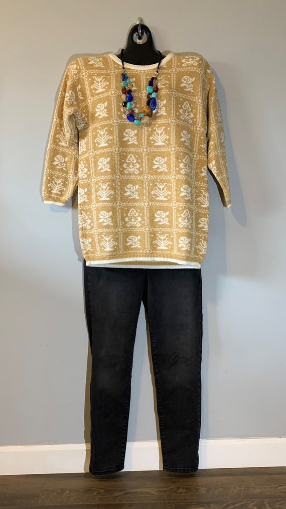 Vintage Glam 80's/90's Sweater, Bold Oversized Sw… - image 5