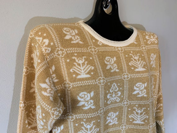 Vintage Glam 80's/90's Sweater, Bold Oversized Sw… - image 3