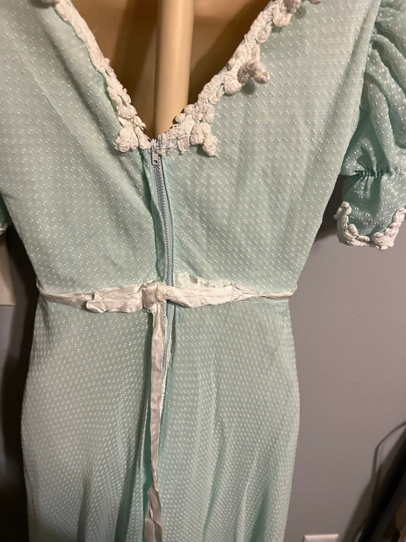 Vintage 70s Long Maxi-Length Lace Formal Dress, R… - image 6