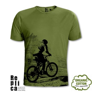 Mountain Bike Organic Cotton  Short Sleeve Men&#39;s T-shirt made in Europe